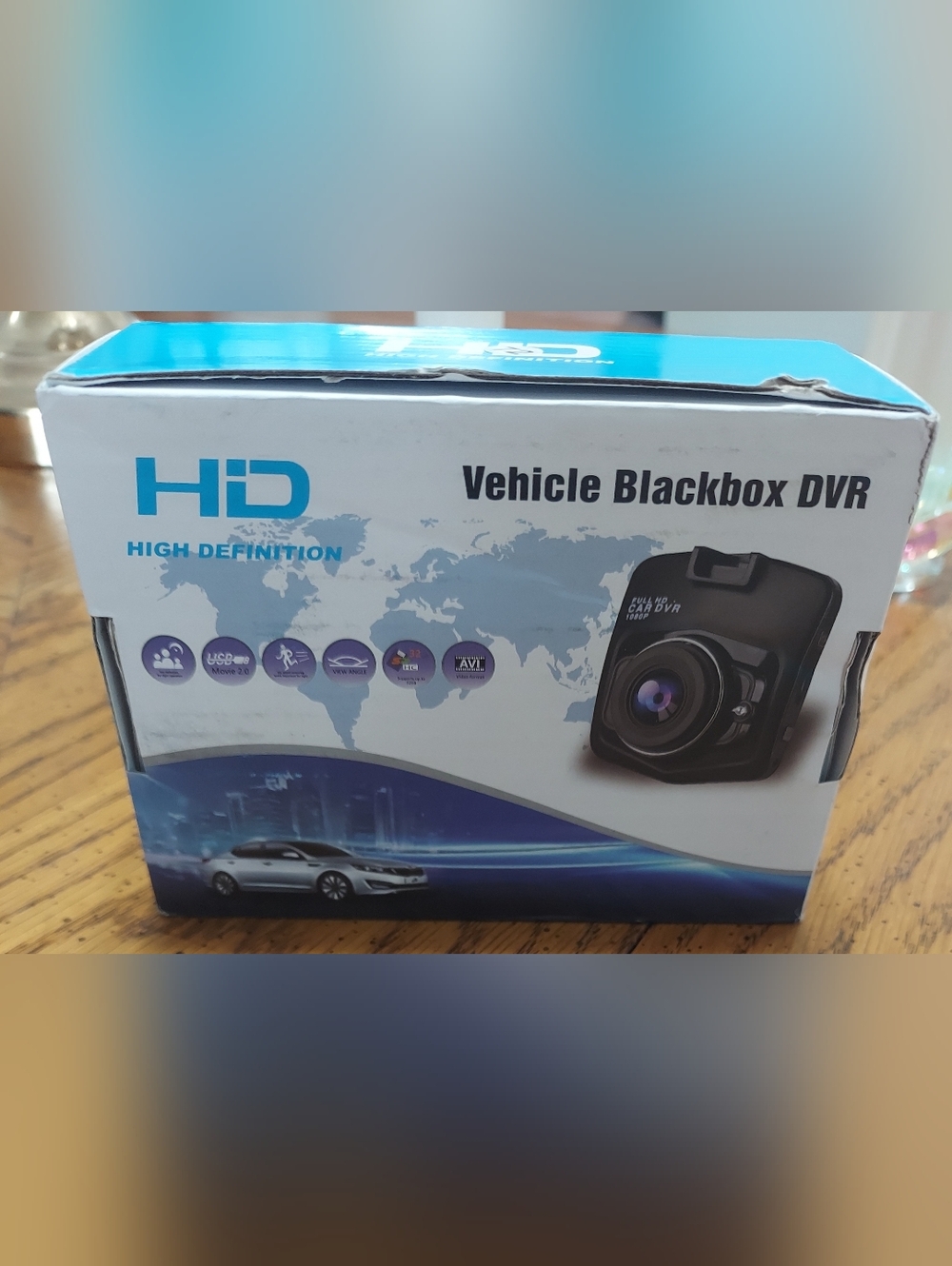 Blue Vehicle Dash Camera - Compact Car DVR